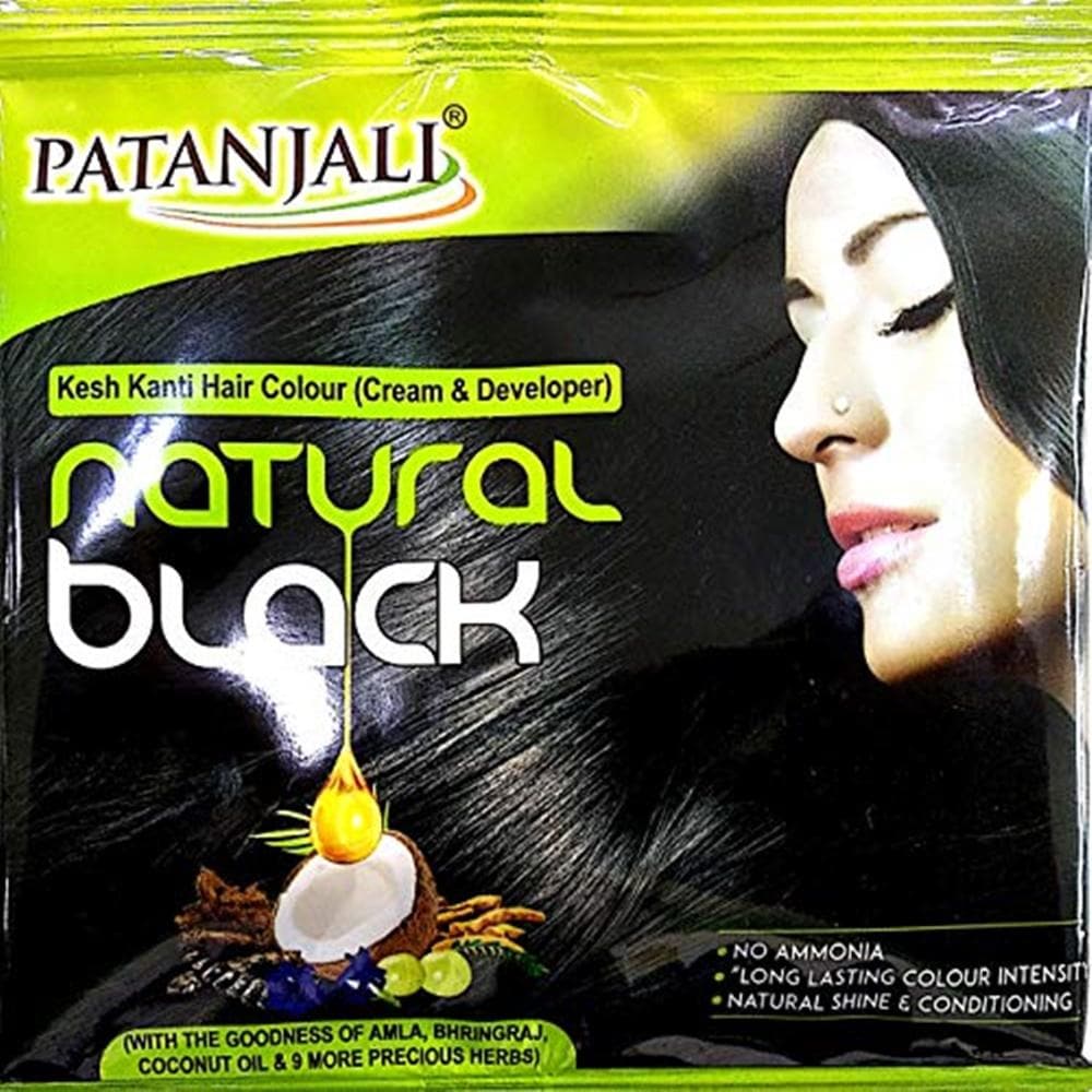 Kesh Kanti Hair Colour (Cream &amp; Developer) natural black 40g