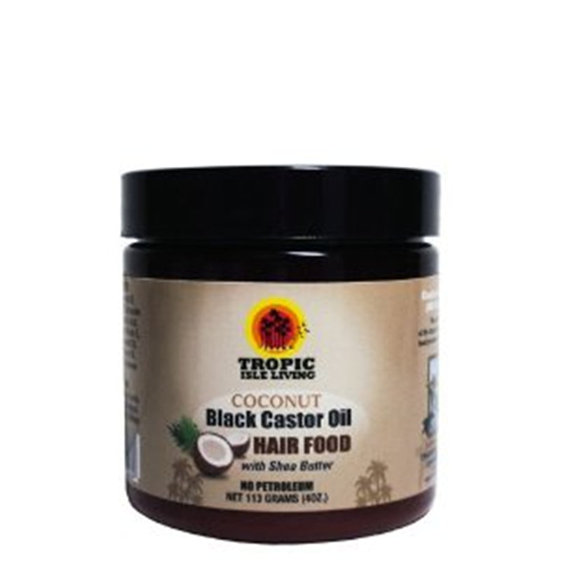 Tropic Isle Living Coconut Jamaican Black Castor Oil Hair Food 4 oz
