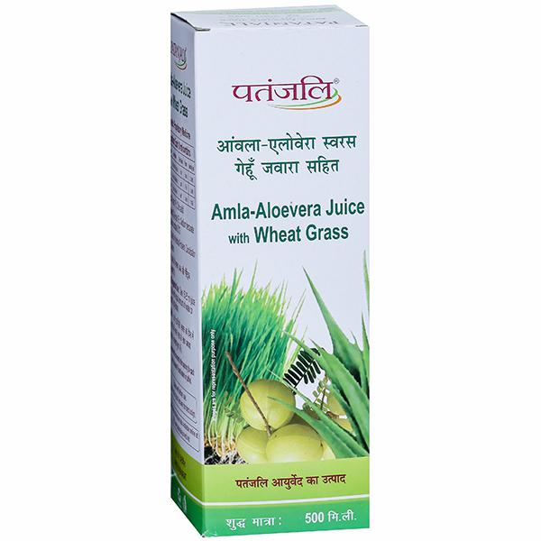 Amla-Aloevera Juice with Wheat Grass