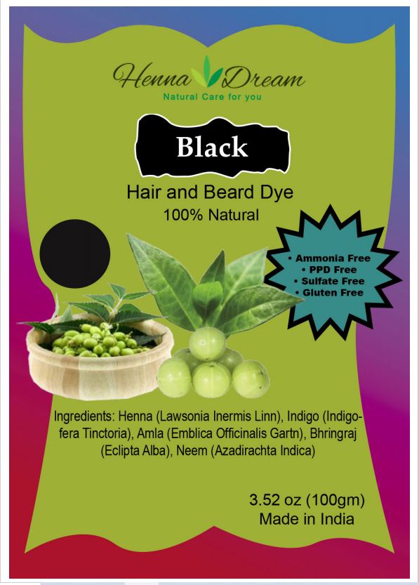 Herbal Black Hair Dye Powder